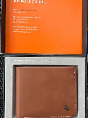 Bellroy Hide & Seek Hi Leather Bifold Wallet — Brown